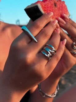 Spine Ring- S.Steel Silver Plated Ring Spine Ring- S.Steel Silver Plated Ring