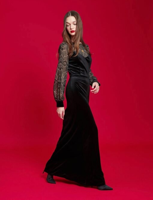 We Are Design – Velvet Gown Black
