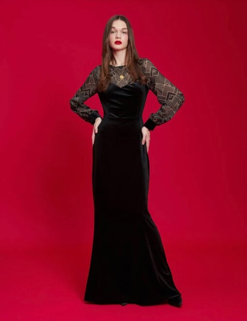 We Are Design – Velvet Gown Black
