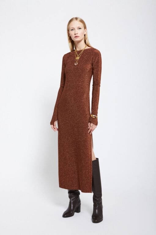 Ottod’Ame – Viscose Long Dress with Lurex