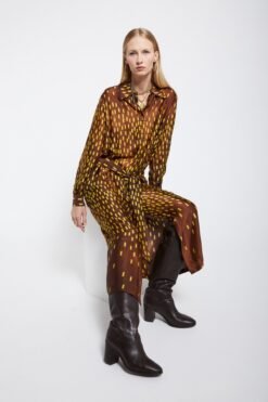 Ottod’Ame – Pure Viscose Long Chemisier with Sash Ottod’Ame – Pure Viscose Long Chemisier with Sash