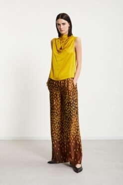 Ottod’Ame – Printed Pure Viscose Palazzo Trousers Ottod’Ame – Printed Pure Viscose Palazzo Trousers