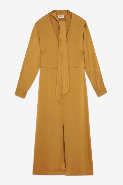 Ottod’Ame – Pure Viscose long dress with V neck