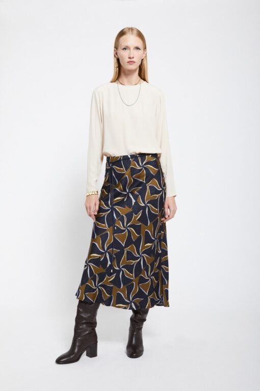 Ottod’Ame – Pure Viscose Midi Skirt
