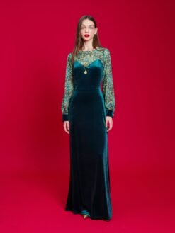We Are Design – Velvet Gown Teal/Peacock