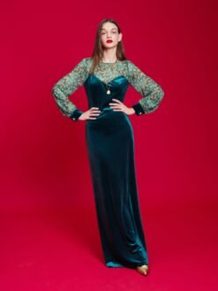 We Are Design – Velvet Gown Teal/Peacock