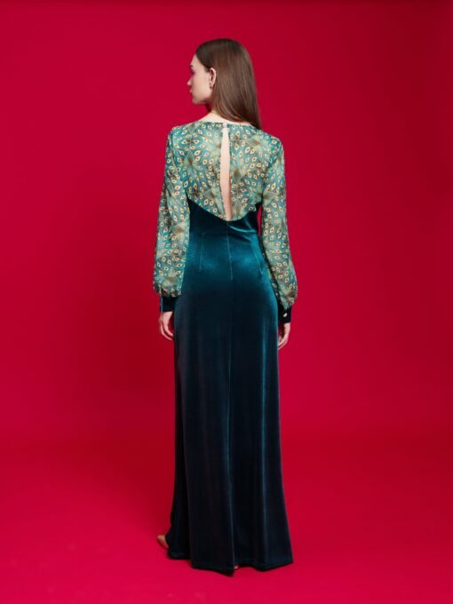 We Are Design – Velvet Gown Teal/Peacock