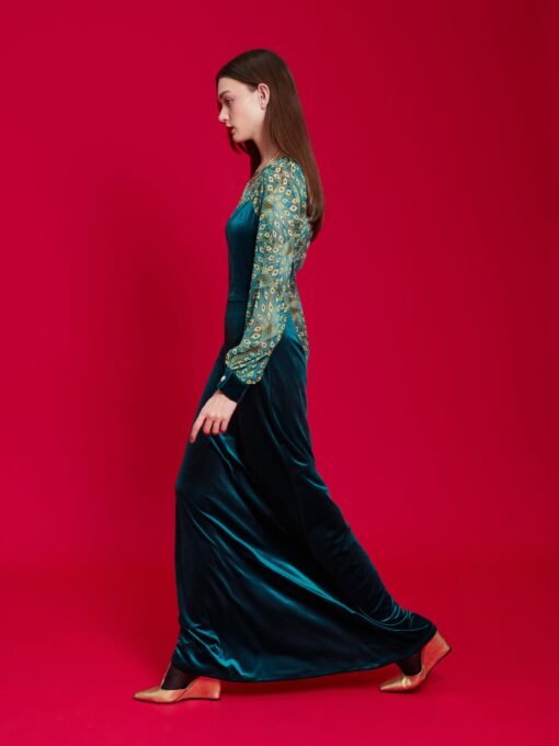 We Are Design – Velvet Gown Teal/Peacock
