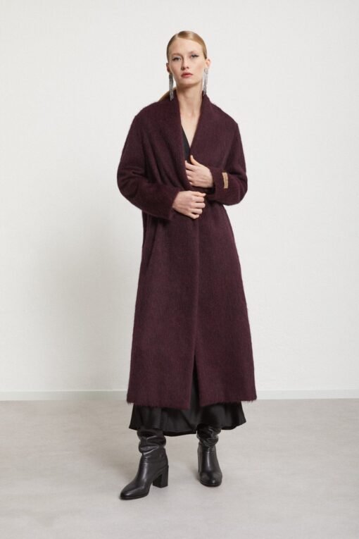 Ottod’Ame – Wool-blend coat with belt