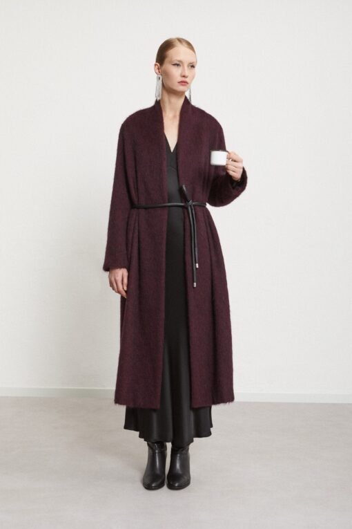 Ottod’Ame – Wool-blend coat with belt