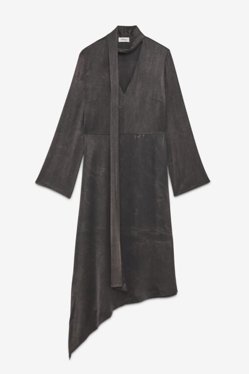 Ottod’Ame – Viscose Asymmetrical Dress with Sash