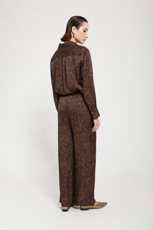 Ottod’Ame – Printed Pure Viscose Palazzo Trousers with Pockets