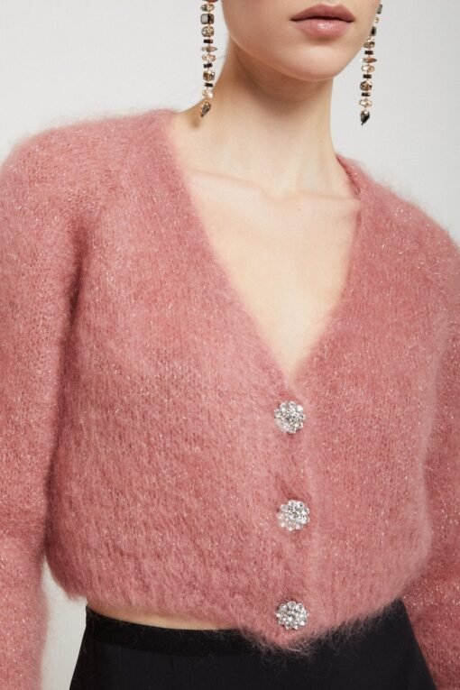 Ottod’Ame – Mohair Blend Fluffy Cardigan