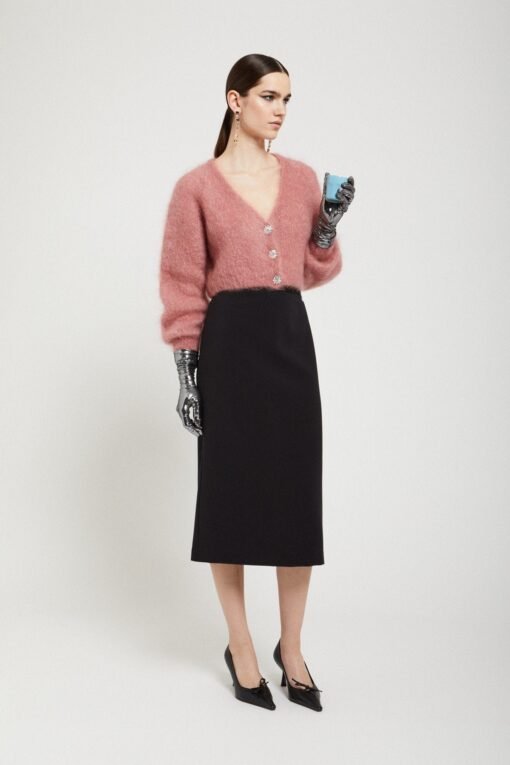 Ottod’Ame – Mohair Blend Fluffy Cardigan