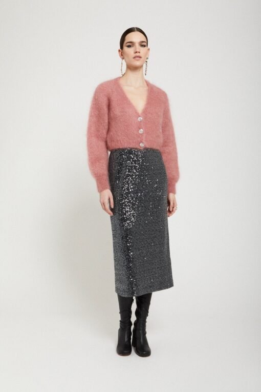 Ottod’Ame – Mohair Blend Fluffy Cardigan