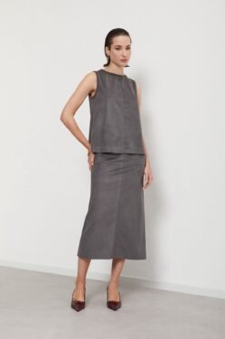 Ottod’Ame – Sleeveless Top Leather Effect Ottod’Ame – Sleeveless Top Leather Effect