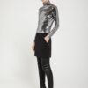 Ottod’Ame – Stretch Turtleneck T-shirt with Vinyl Effect