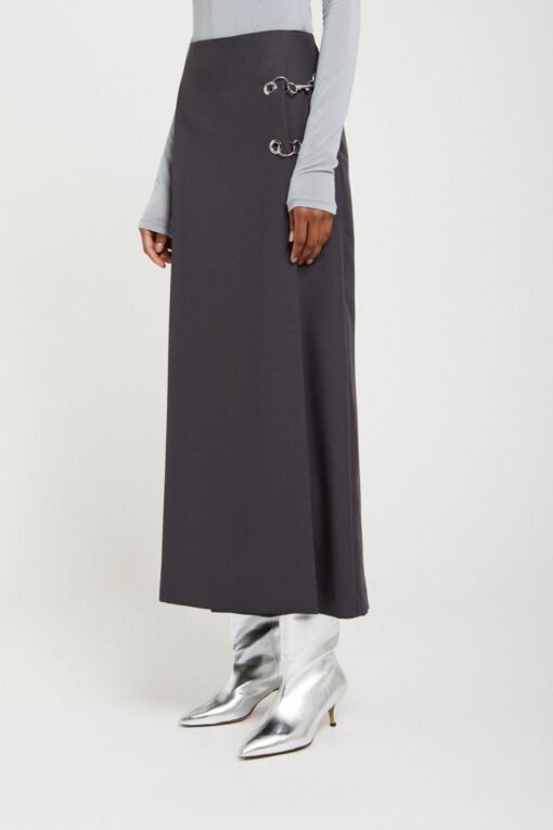 Ottod’Ame – Long Skirt with Grommet and Chain