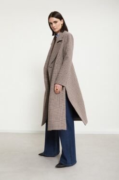 Ottod’Ame – Wool-blend check coat with lapels Ottod’Ame – Wool-blend check coat with lapels