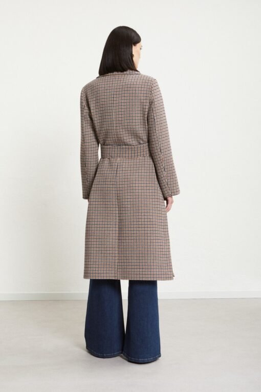 Ottod’Ame – Wool-blend check coat with lapels