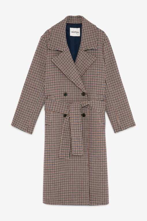 Ottod’Ame – Wool-blend check coat with lapels