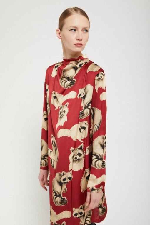 Ottod’Ame – Viscose Short Dress with Pleats