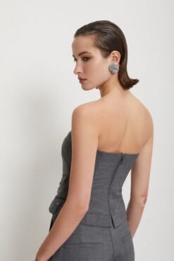 Ottod’Ame – Wool-Blend Bustier with Pleats Ottod’Ame – Wool-Blend Bustier with Pleats