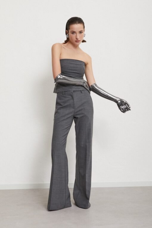 Ottod’Ame – Wool-Blend Bustier with Pleats