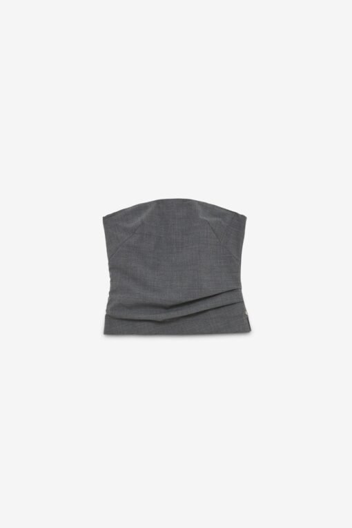 Ottod’Ame – Wool-Blend Bustier with Pleats