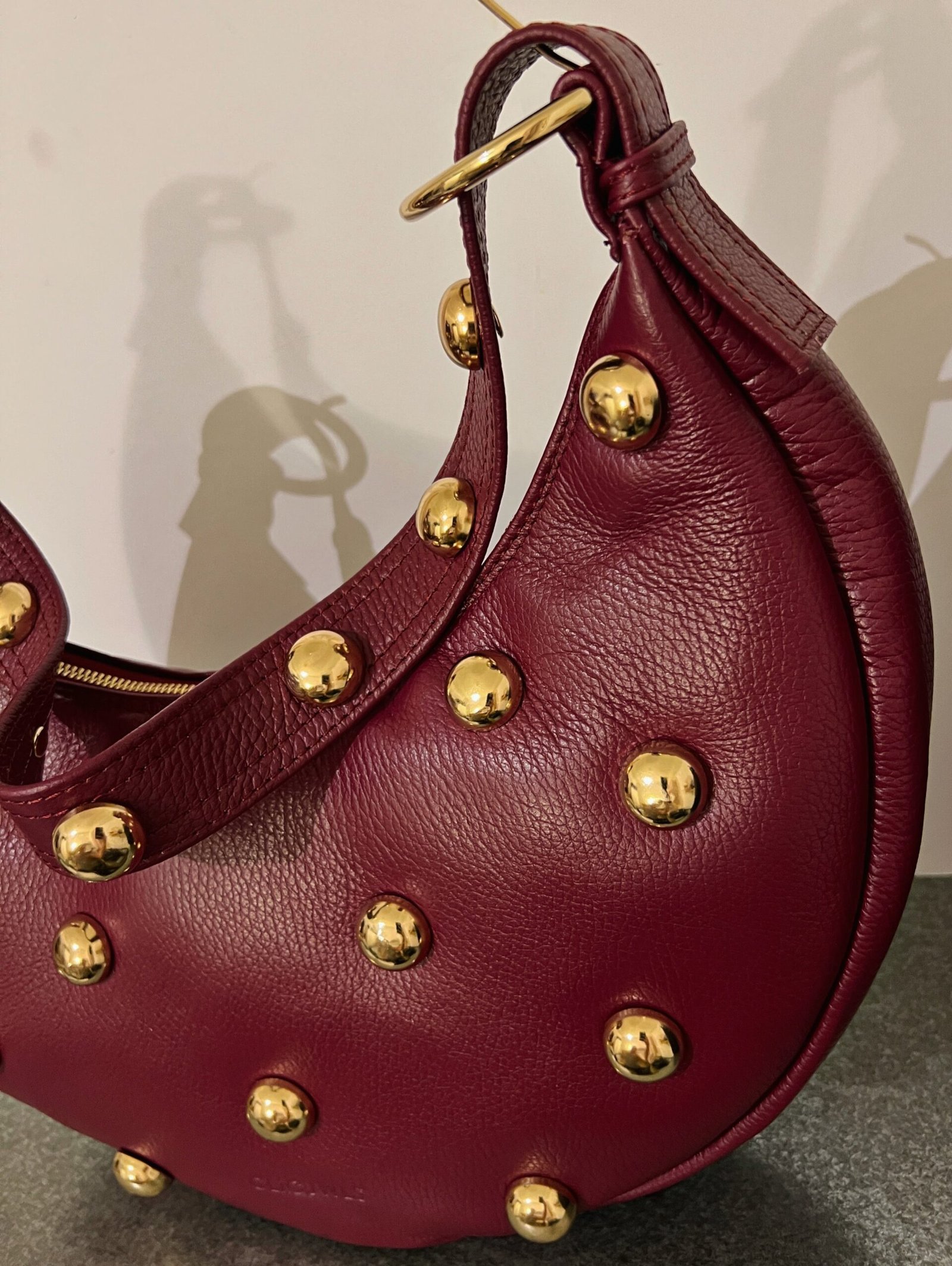 ClicJewels – Studs Big Half-moon Bordeaux