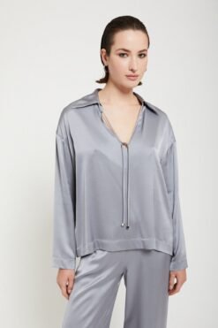 Ottod’Ame – Viscose Blouse with Drawstring Ottod’Ame – Viscose Blouse with Drawstring