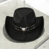 Black PU Leather Western Cowboy Hat Black PU Leather Western Cowboy Hat