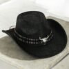 Black PU Leather Western Cowboy Hat Black PU Leather Western Cowboy Hat