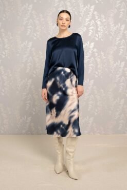 Le Sarte Del Sole – Night Viscose Blouse Le Sarte Del Sole – Night Viscose Blouse