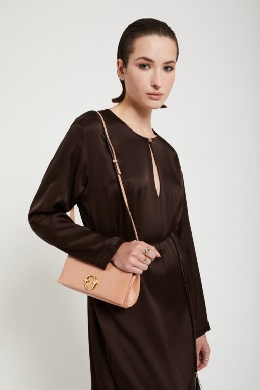 Leather Juicy Bag Salmon