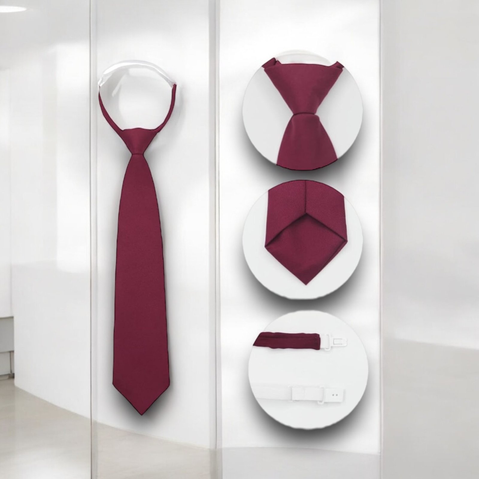 Wine Red Adjustable Tie