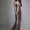 Premium Satin Cutout Gown