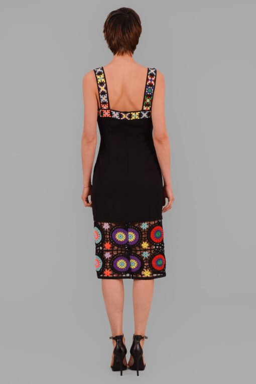 Square Crochet Midi Dress