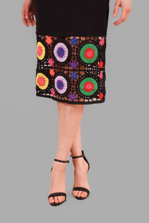 Square Crochet Midi Dress