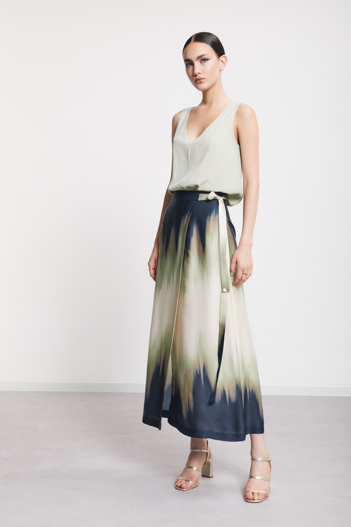 Printed Viscose Long Skirt