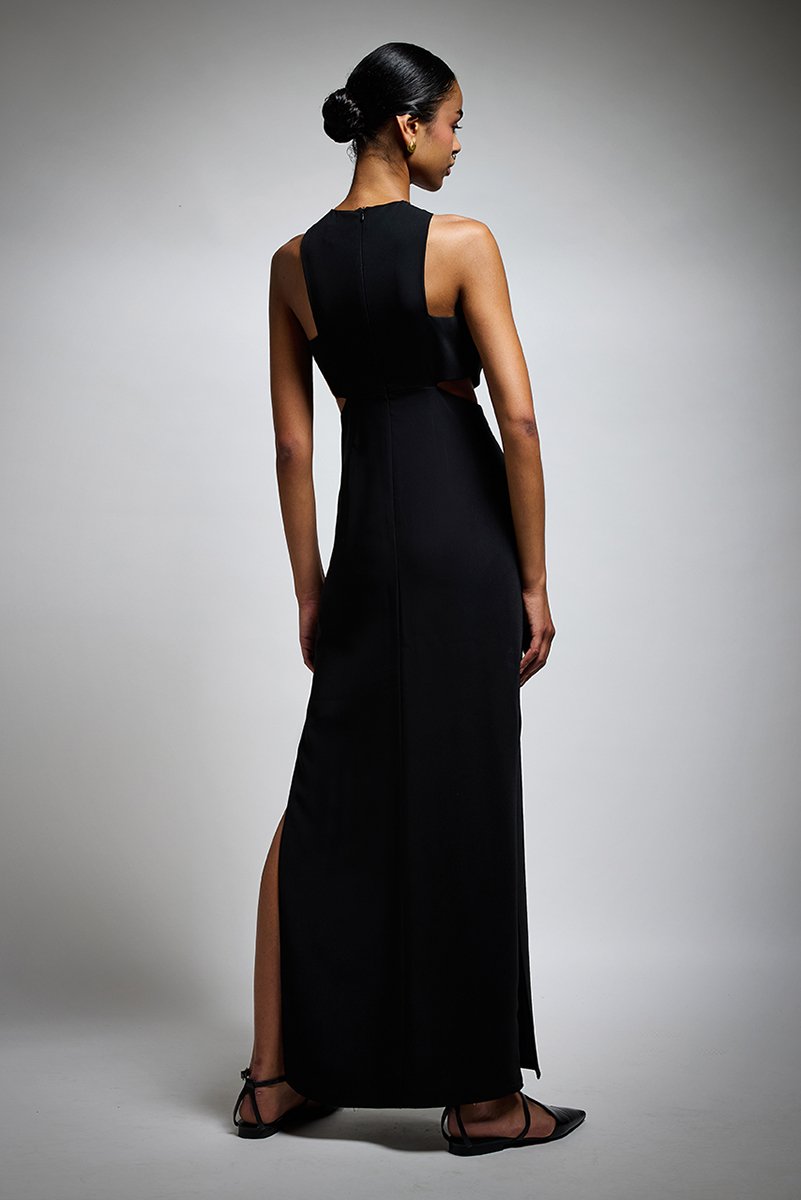 Premium Cutout Maxi Dress with Slits Premium Cutout Maxi Dress with Slits