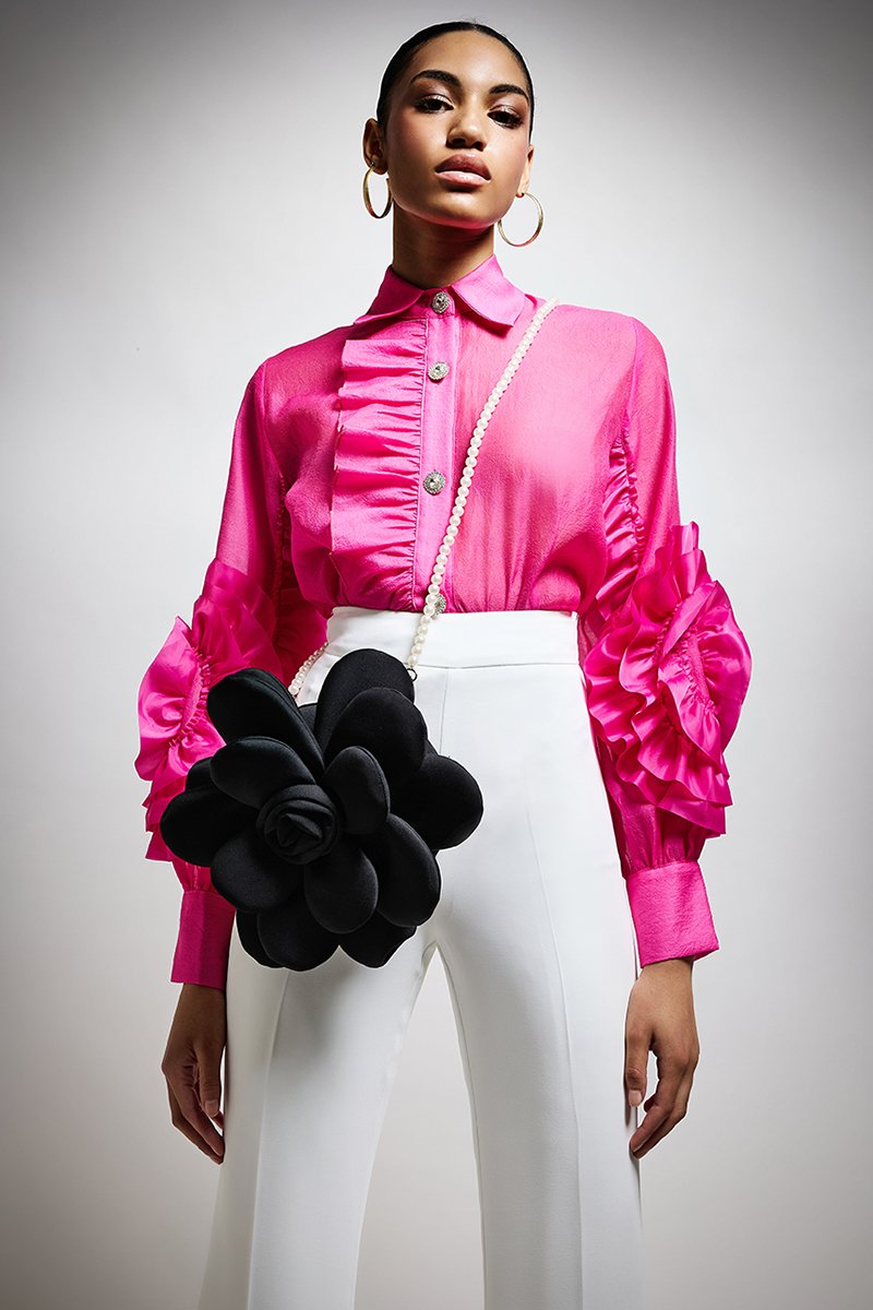 Embroidered Fuchsia Shirt Embroidered Fuchsia Shirt
