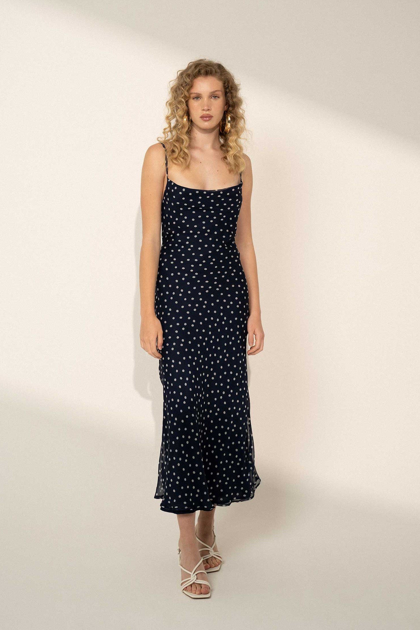 Exclusive Polka Dot Slip Dress
