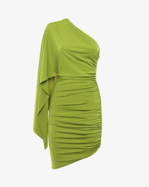 Asymmetrical One-shoulder Mini Jersey Dress