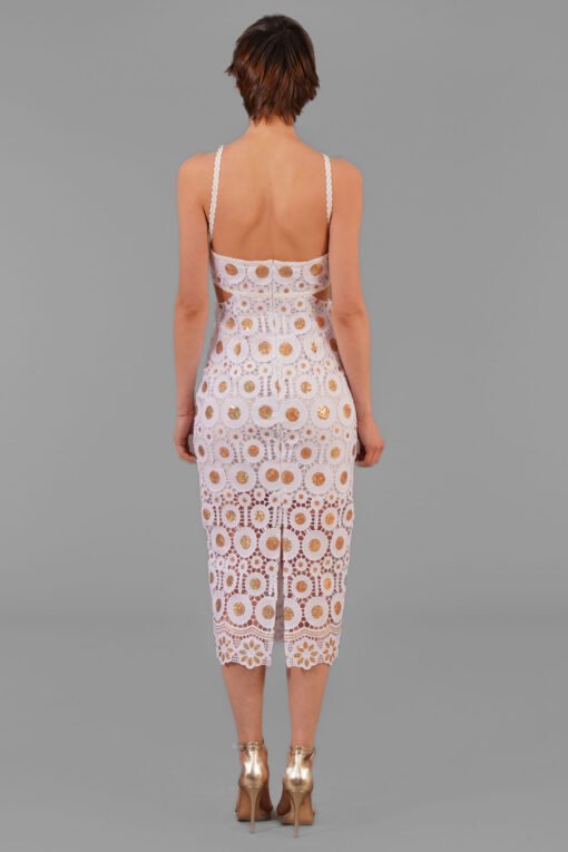 Lace Cut-out Midi Dress
