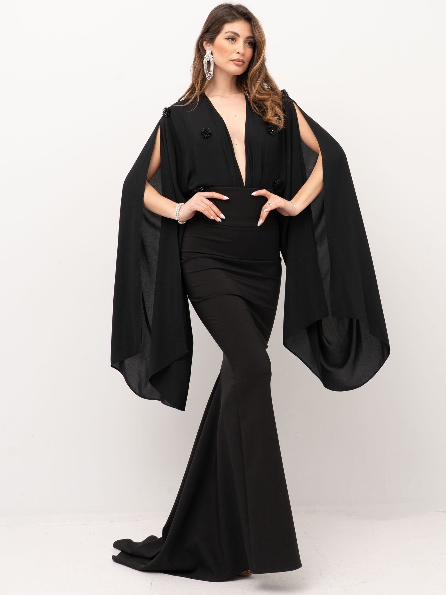 Body Briza Black with Angel Sleeves Body Briza Black with Angel Sleeves