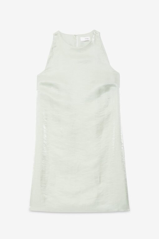 Viscose and Linen Short Dress