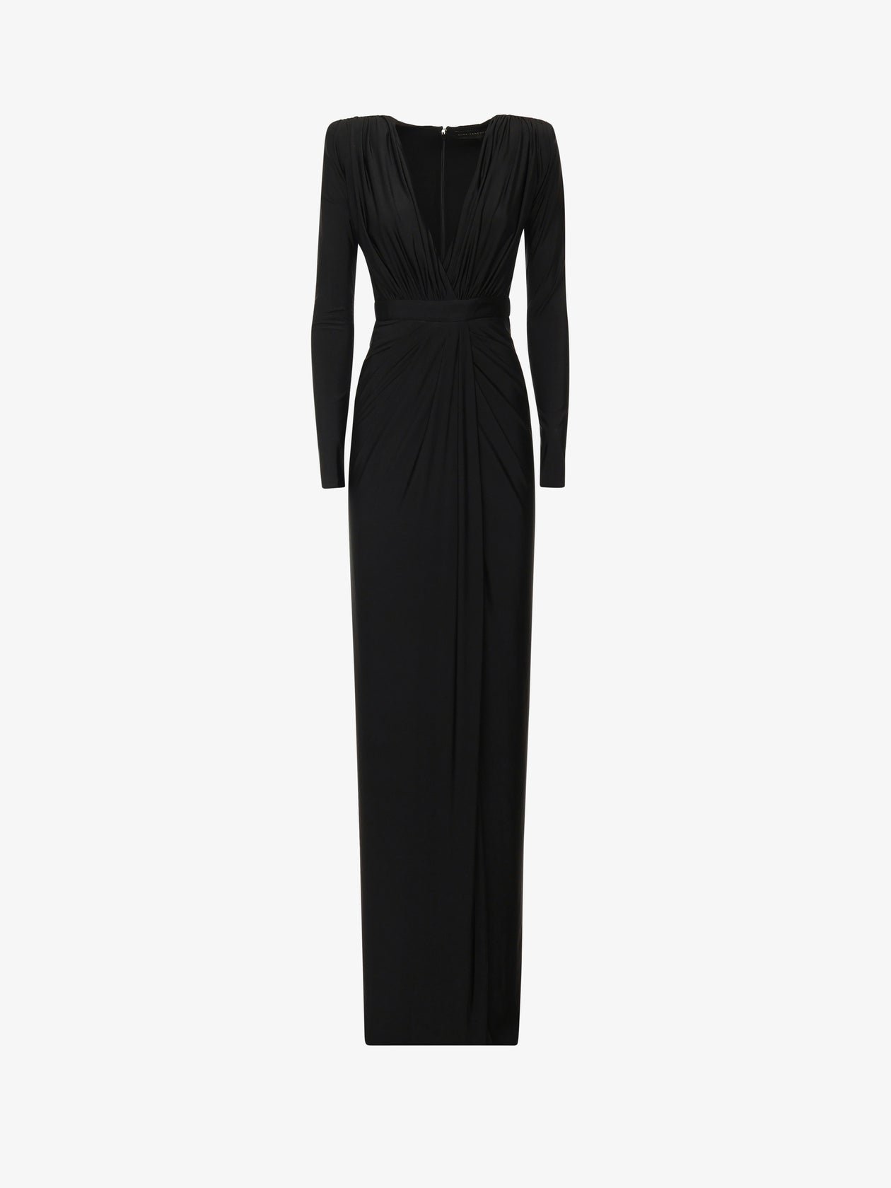Abina – Long dress with deep neckline in jersey