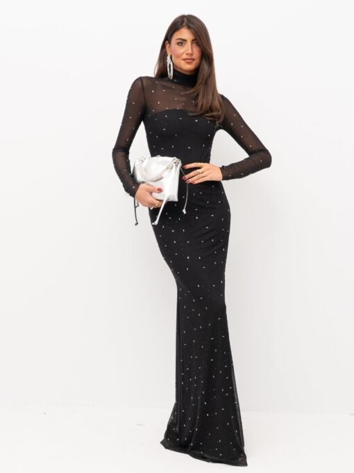 Acoro Black Sheer Dress