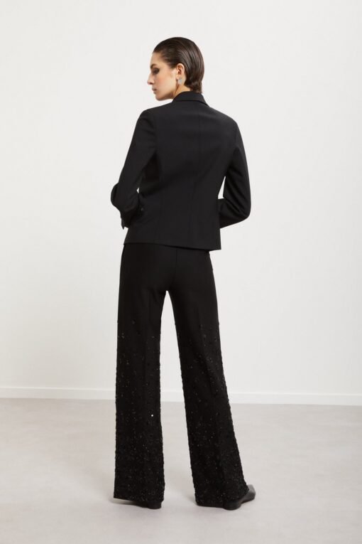 Palazzo trousers in Milano knit and sequins